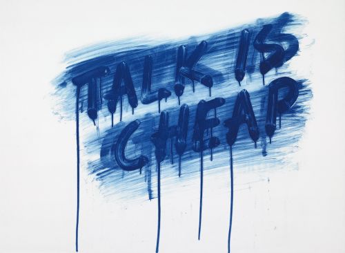 Talk is Cheap by Mel Bochner
