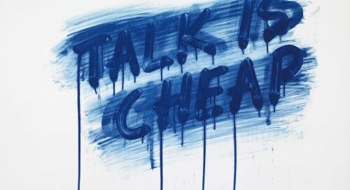Talk is Cheap by Mel Bochner