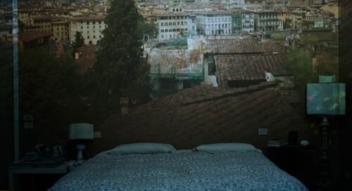 Camera Obscura: View of Florence Looking Northwest Inside Bedroom, Italy, 2009 by Aberardo Morell