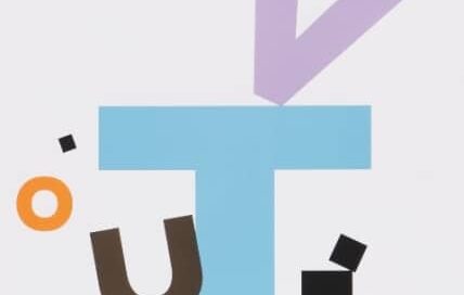 Still life with Blue Table (Earth Quake) by Kay Rosen